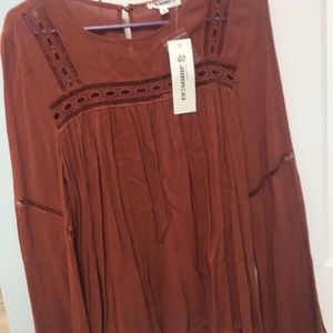 Rust colored boho top